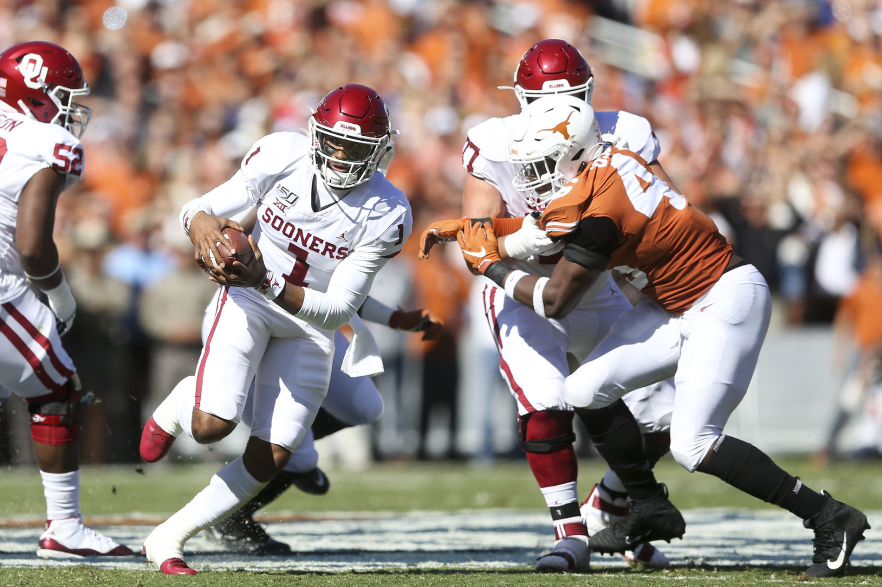 Jalen Hurts owns up to early mistakes, but says overall OU's win was a 'step in the right direction'